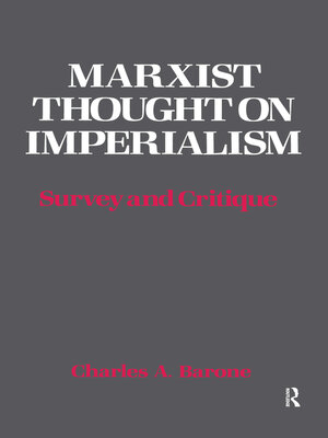 cover image of Marxist Thought on Imperialism
